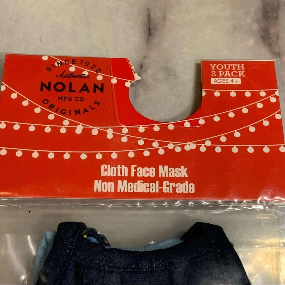 Nolan Originals Jewish-Themed Chanukah Youth Face Masks 3-Pack